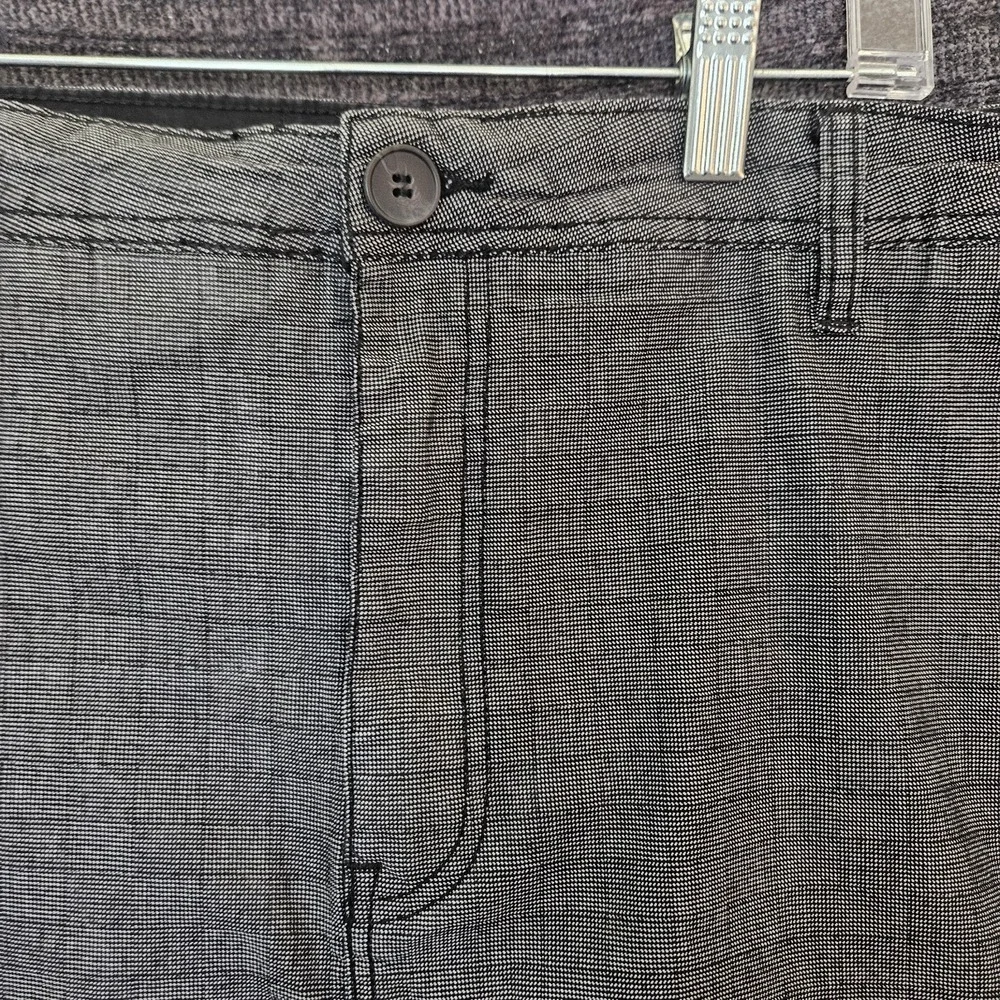 Ezekiel Plaid Board Shorts Hybrid Mens Size44 Gray/Black Cotton Skater Surf Swim